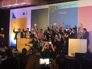 The World Architecture Festival 2015 winners hold up their awards