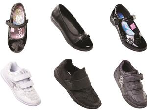 Light-weight and flexible soles have been tailored to ensure roomy interiors and comfort for growing and active feet. 