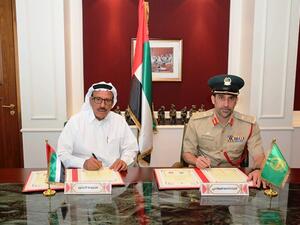 Signing a Memorandum of Understanding between the Dubai Police and Al Habtoor Group aimed at giving special promotions for Dubai Police 