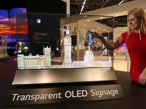 LG unveil the 55-inch Transparent OLED signage.