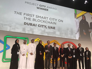 Smart Dubai took home the prestigious award for its Dubai Blockchain Strategy, a project which seeks to make Dubai the first in the world to conduct 100% of its transactions via an online encrypted database.