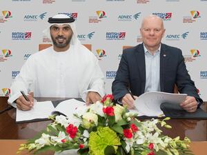 Humaid Matar Al Dhaheri Group CEO of ADNEC and Murray Ellis Chief Officer of Boat Shows British Marine