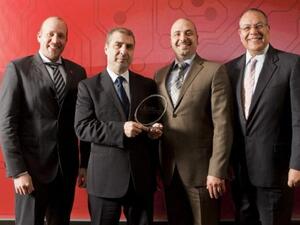 Executives from Brocade receiving award