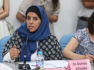 Dr Asmaa Al-Fadala, Director of Research, WISE, speaking in Beijing
