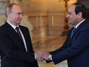 Al-Sisi met with Russia's minister of industry and trade to discuss strengthening economic cooperation between the two countries. (AFP/File)