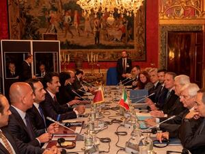 جلسة المباحثات الرسمية تناولت العلاقات الثنائية الإيطالية القطرية وسبل تطوير مجالات التعاون