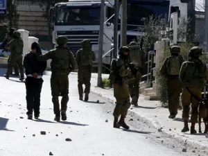 During clashes with Palestinians at the Al-Amari refugee camp (AFP/File Photo)