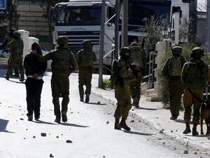 During clashes with Palestinians at the Al-Amari refugee camp (AFP/File Photo)