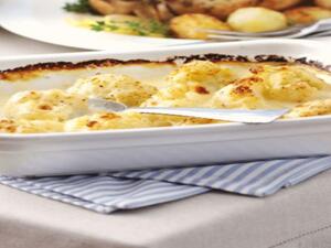 صينية القرنبيط بصلصة البشاميل