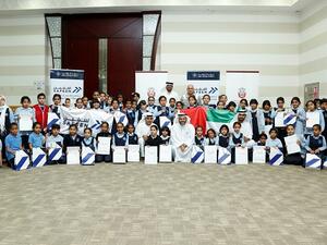 Abu Dhabi Marine Service - SAFEEN delegation distributed life vests to the students.