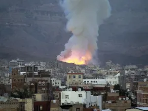 The airstrikes damaged several nearby homes. (AFP/File)