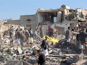 Saudi Arabia and its partners have carried out some 2,300 airstrikes on Houthi targets across Yemen since launching the air campaign more than three weeks ago. (AFP/File)