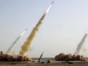 Iranian liquid-fueled Shahab-3 Scud missiles test-fired in 2008. (AFP/File)