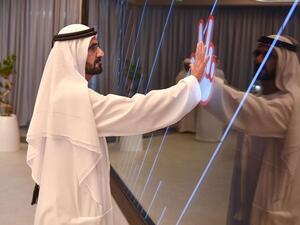 Sheikh Mohammed during the launch of a new government centre staffed entirely by smart robots. (WAM) Sheikh Mohammed during the launch of a new government centre staffed entirely by smart robots. (WAM)