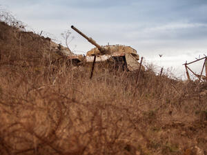 Wrecked tank in Golan Heights, Israel (Shutterstock/File Photo)