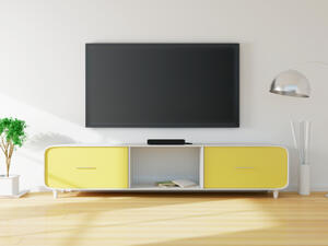 تمتاز تصاميم طاولات التلفزيون الحديثة ببساطتها  (shutterstock.com)
 تمتاز تصاميم طاولات التلفزيون الحديثة ببساطتها  (shutterstock.com)