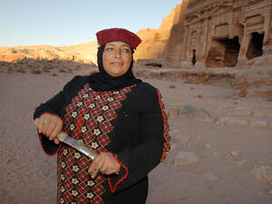 Jordan woman in her traditional dress. (Shutterstock/File Photo)