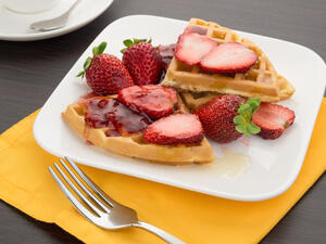  وافل الفراولة 