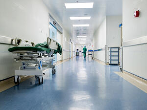 The video showed one of the nurses squeezing the baby's face while her two colleagues looked on and laughed (Shutterstock/File)