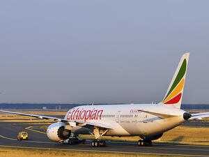 An airplane of Ethiopian Airlines in the Frankfurt airport. (Shutterstock/ File Photo)