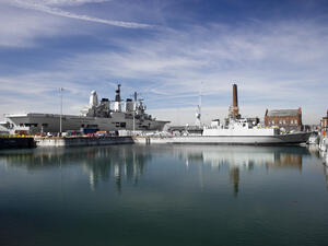 British Royal Navy warship (Shutterstock)	
