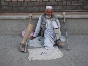 Landmine victim (Shutterstock)