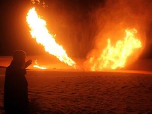 Flames rise from a pipeline in Egypt that delivers gas to Israel and Jordan after an attack by militants. (AFP/ File) Flames rise from a pipeline in Egypt that delivers gas to Israel and Jordan after an attack by militants. (AFP/ File)