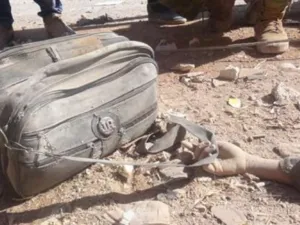 نشر صحفي سوري تسجيلا مصورا يكشف آثار القصف على المدرسة 