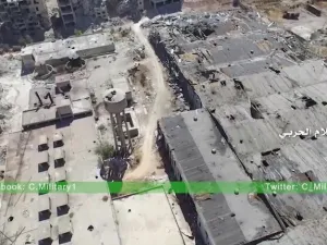 مشهد للدمار الهائل الذي لحق بأحياء حلب جرّاء قصف قوات النظام - تويتر
