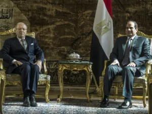 الرئيسان المصري عبد الفتاح السيسي (يمين) والتونسي الباجي قائد السبسي 
