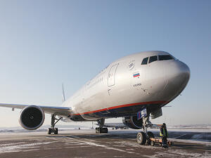 Aeroflot gets ready to taxi in Cairo after a suspension of two-and-a-half years (AFP/File Photo)	