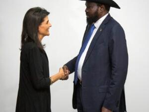 من المقرر ان تتباحث هايلي مع رئيس جنوب السودان سالفا كير