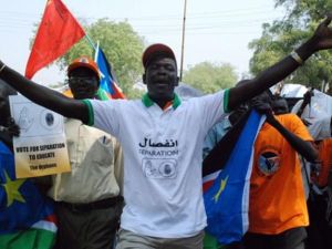 متظاهرون في جنوب السودان يطالبون بالتصويت للانفصال عن الشمال