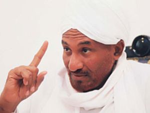  الصادق المهدي، زعيم حزب الأمة القومي المعارض في السودان