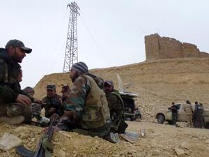 Syrian army troops near the war-torn ancient city of Palmyra. (AFP/File)