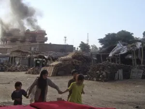 Smoke rises from the aid group building in Kunduz that was attacked by Taliban militants. Image used for illustrative purposes. (AFP/File)