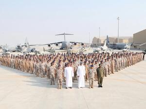  أجرى الأمير تميم محادثات، في مركز العمليات الجوية المشتركة للقيادة المركزية الأمريكية الوسطى