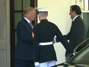 أمير قطر وترامب يتفقان على ضرورة وقف جرائم الأسد
