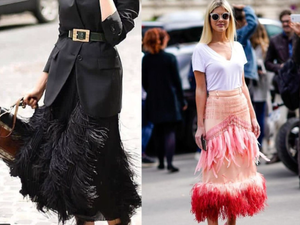 تنانير الريش لها سحر خاص وإطلالة ساحرة
