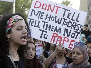 Egyptian women protesting sexual harassment in Cairo. (AFP/File)