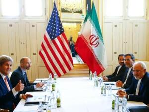 محادثات ثنائية بين وزيري الخارجية الاميركي جون كيري والايراني محمد جواد ظريف في فيينا في 17 ايار/مايو 2016
