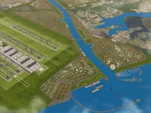 القناة ستمر بجانب المطار الجديد الذي شارف على الاكتمال وسينتهي الحفر عام 2023 