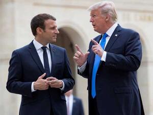 دونالد ترامب وايمانويل ماكرون
