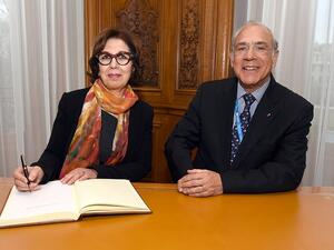 Lamia Zribi, Tunisian Minister of Finance (L) and Angel Gurria, Secretary-General of the OECD. (OECD/ Michael Dean) Lamia Zribi, Tunisian Minister of Finance (L) and Angel Gurria, Secretary-General of the OECD. (OECD/ Michael Dean)