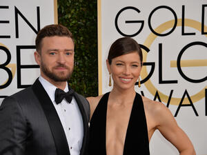 Jessica Biel at the 74th Golden Globe Awards at The Beverly Hilton Hotel, Los Angeles. (Shutterstock)