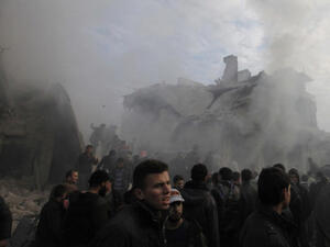 The Syria-Turkey border town of Azaz has been a main point of rebel infighting between groups such as ISIS and Northern Storm (Courtesy of Zain Karam/Reuters)  