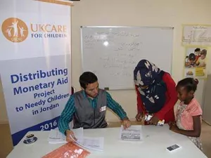 UKC4Cتوزع مساعدات نقدية على 1000 طفل في الأردن
