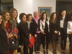 The event was also an opportunity to celebrate “100 years of votes for women in the UK.” (Twitter: @ukinlebanon) 