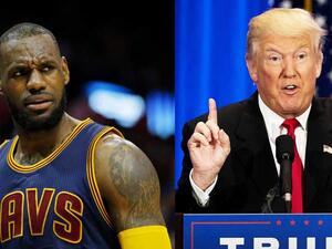 الرئيس الأمريكي دونالد ترامب ونجم كرة السلة الأمريكية ليبرون جيمس