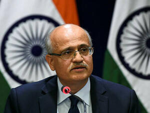 Indian Foreign Secretary Vijay Keshav Gokhale speaks at a media conference at the Indian Ministry of External Affairs in New Delhi. (AFP/ File Photo)
